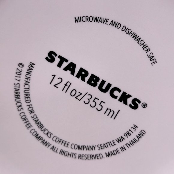 Starbucks Coffee Cup Mug Pink White Paint Splatter 12 oz Birthday Valentines Day - Picture 6 of 6